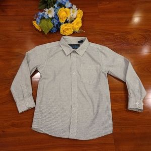 Bold Blue Boys Longsleeve Button Down Shirt Size 5